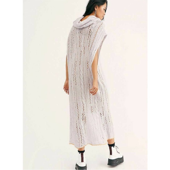 NEW Free People Pirouette Cowl Neck Alpaca Blend Tunic Sweater dress maxi M/L - Picture 2 of 8